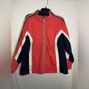 Women tracksuit - pink/navy/white